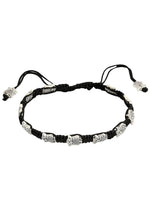El Regalo 1 PC Boho Macrame Adjustable Oxidized German Silver Bead Nazabattu Anklet for Girls & Women- 1 Leg Bohemian Tribal Thread Anklet (Owl Nazarbattu Anklet)