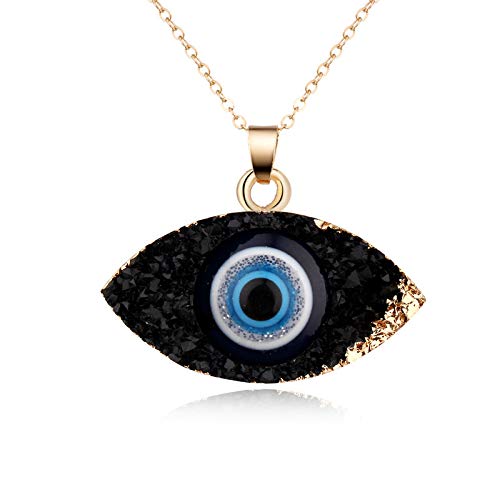 El Regalo Evil Eye Druzy Pendant Necklace for Girls & Women | Evil Eye Modern Pendant Necklace