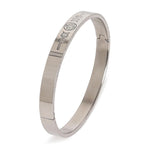 El Regalo No Rust OM Trident Engraved Bracelet for Men - Designer Stainless Steel Anti-Tarnish Kada Bracelet (Silver)