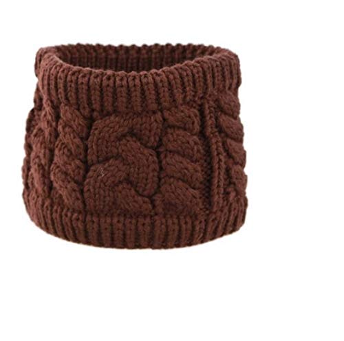 El Regalo Knitted Wool Headwrap Headband Ear Warmer Hair Muffs Band | Winter Designer for Unisex (Brown)