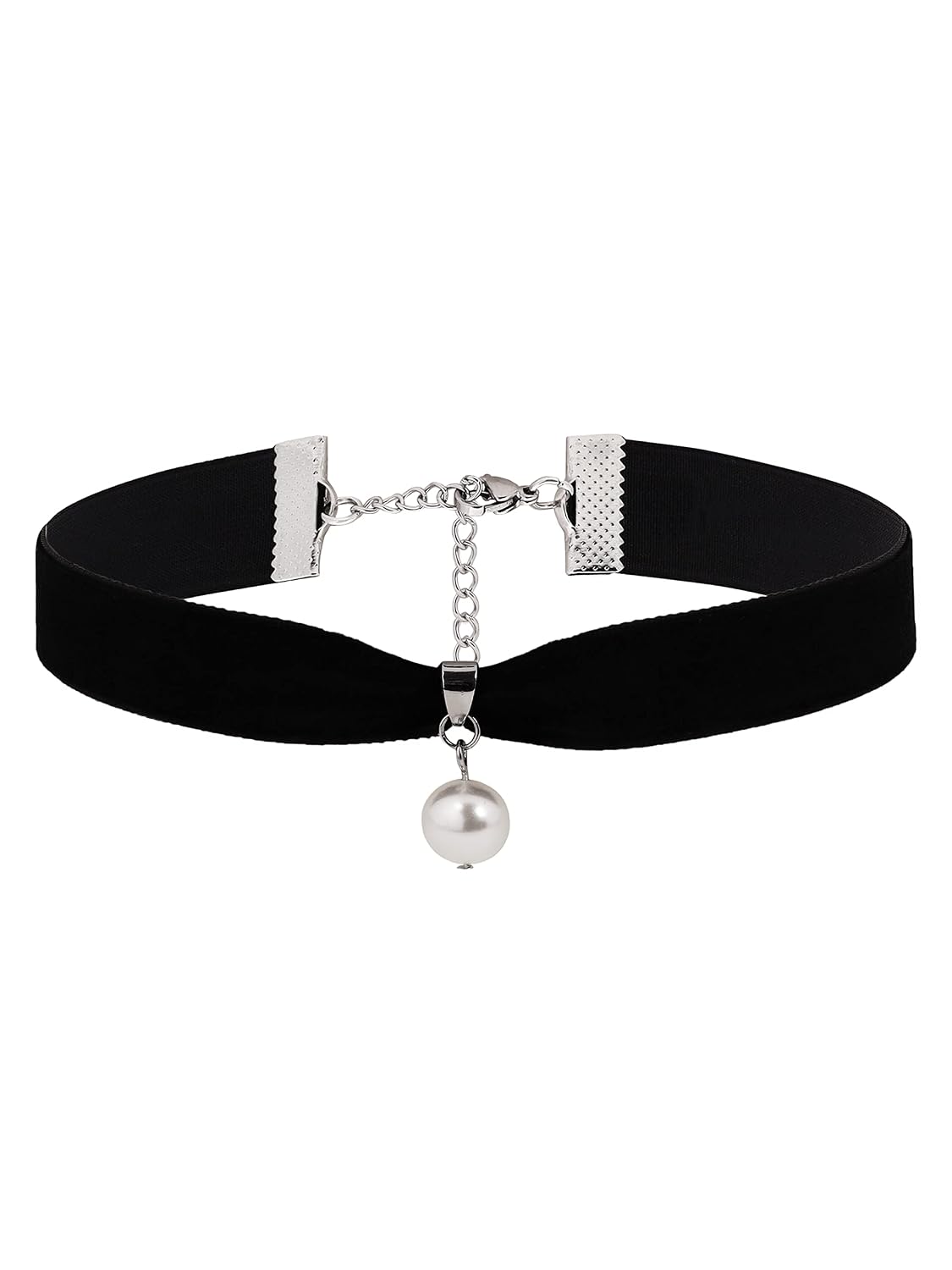 Sacina Gothic Pearl Choker, Pearl Choker Necklace, Black Velvet Choker, Halloween Christmas New Year Jewelry Gift For Women