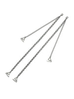El Regalo 1 Pair Fancy Designer Chain Bra Straps for Off Shoulder Dresses or Wedding/Evening Gowns- Fancy Lingerie Straps Accessories (Gun Black)