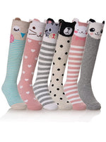 EL REGALO Kids Pack Of 6 Patterned Knee-Length Socks