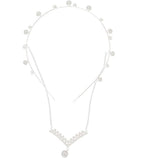 El Regalo Fancy Tiara Pearl Tassel Hairband- Pearl, Rhinestone Crystals Bridal Hairband for Girls & Women