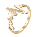 El Regalo Anti tarnish Heartbeat Finger Ring - Stainless Steel Love Heartbeat ECG Finger Ring for Girls/Women- Gift for Her (16)