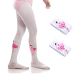 El Regalo Kids Girls Baby Ballet Dance Princess Tights Stockings Pantyhose | 1 pair | Princess Cotton Legging Stocking Pants Socks (White Medium (4-6 Years))