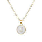 El Regalo Unisex Personalized Name Initial Letters Pendant Necklace-Enamelled Name Initials Pendant with Stainless Steel Chain (J)