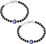 El Regalo Cute Evil Eye Nazaria Anklets cum Bracelet for Babies/Kids | Fancy Evil Eye Black & Silver Color Beads Anklets/Bracelet for Baby Girl & Boys (Evil Eye Nazariya Anklets/Bracelet)