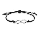 El Regalo 1 PC Infinity Charm Thread Adjustable Anklet for Girls & Women - Minimilist Infinity 1 Leg Anklet (Silver)