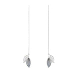 El Regalo Leaves Threader Earrings for Girls & Women- Contemporary Oil Drip Enameled Leaf Tassel Earrings