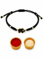El Regalo 1PC Elephant Evil Eye Rakhi for Brother with & Message Card in Gift Box (Black Elephant Black Rakhi)