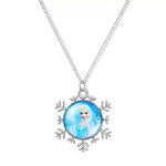 El Regalo Frozn El-sa & Ana Princess Snowflake Pendant Necklace for Girls | Gift for Girls Kids
