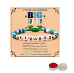 El Regalo Mens Cute Big Bro Bracelet Rakhi for Brother with Roli Chawal, Message Cards in Rakhi Gift Box- Unique Big Brother Rakhi for Bhai