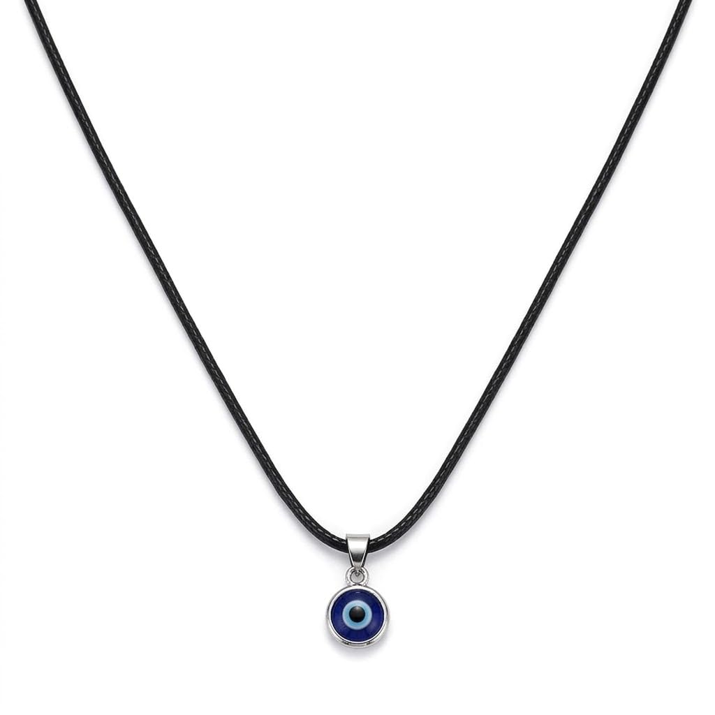 EL REGALO Women Black & White Evil Eye Pendant Chain