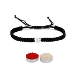 El Regalo Heart Name Initials Letter Minimalist Rakhi for Brother with Roli-Chawal Shagun, Rakhi Message Card in Rakhi Gift Box (B Name Letter)