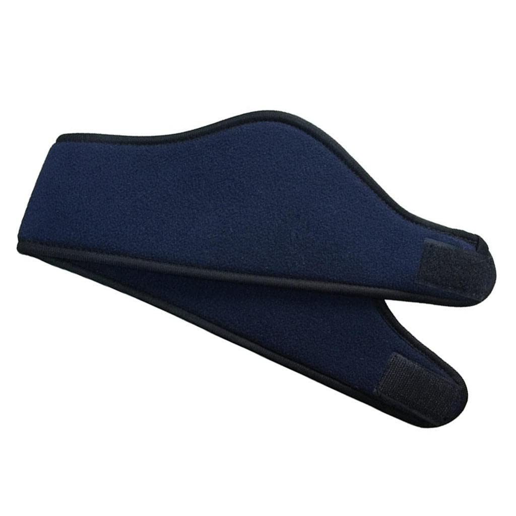 El Regalo 1 PC Fleece Ear Warmer Unisex Sports Headband with Velcro, Cozy Fleece Ski Ear Muff Stretch Winter Earmuff Headband Hair Band Running Headband for Men & Women (Blue)