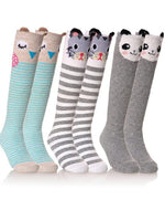 El Regalo Kid's Knee Length Cotton Pack Of 3 Self-Design Socks, Assorted