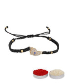 El Regalo Evil Eye CZ Bracelet Rakhi for Brother with Roli Chawal & Rakhi Message Card - Lucky Protection Rakhi to Avoid Negative Energies for Brother/Sister-in-Law/Niece or Nephew (Option-3)