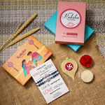 El Regalo 1PC Evil Eye Rakhi for Bhai/Bhabhi/Bhai/Bhatija/Bhatiji- Fancy Evil Eye Rakhi with Roli Chanwal, Rakhi Card in Rakhi Gift Box (Option-6)