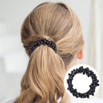El Regalo 4PCS Fancy Pearls Hair Ties- Elastic Pearl Scrunchies Bead Hair Ropes Stretchy Hair Band Pearl Hair Scrunchies Hair Accessories for Women Girls (Color Options-2)
