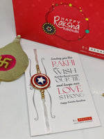 El Regalo Kids Rakhis- beautiful Kids Rakhis for Little Brother/Niece/Nephew Kids Rakhis with Cartoon Characters- for Kids/Babies/Toddlers (Captain America Shield Rakhi)