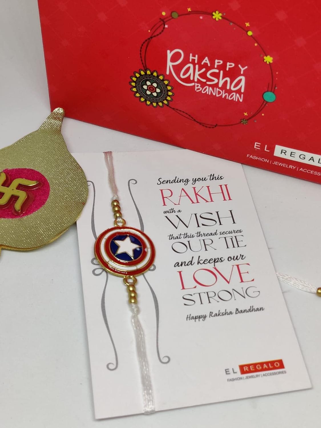 El Regalo Kids Rakhis- beautiful Kids Rakhis for Little Brother/Niece/Nephew Kids Rakhis with Cartoon Characters- for Kids/Babies/Toddlers (Captain America Shield Rakhi)