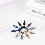 El Regalo 5 Pairs Surgical Stainless Steel Round Ball Cone Spike Cartilage Earring- Waterproof Tragus Ear Piercing Helix Unisex Earrings for Men & women