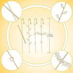 El Regalo 4 Pairs Ear Cuff Earrings for Women Rhinestone Wrap Earrings Ear Crawler Earrings Hook Earrings