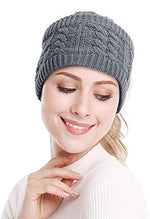 El Regalo Knitted Headwrap Wool Blend Headband Ear Warmer Hair Muffs Band for Unisex (Dark Gray)