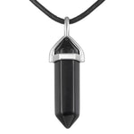 El Regalo 1 PC Hexagonal 6 Faces Healing Crystal Unisex Necklaces for Men/Women/Girls/Boys- Healing Stone Pendant Jewelry (Black Onyx)