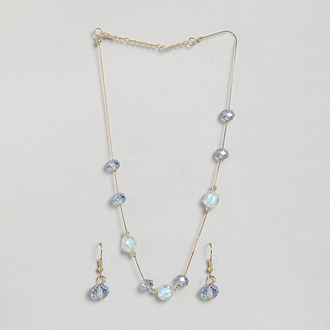 El Regalo Kids Jewelry Combo Set of 2 Necklaces & 2 Earrings Pairs- Shimmering Crystals Beads Necklace & Earrings Jewelry Set for Kids/Girls & Teens (Option-3)