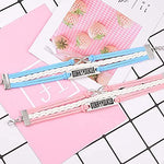 El Regalo Best Friend Infinity Pink & Blue Bracelets Set/BF Besties Unisex Bracelet Set for Friendship Day