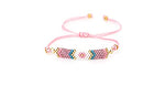 El Regalo Fashion Miyuki Evil Eye Bracelet | Japanese Miyuki Seed Beads Lucky Unisex Bracelets for All | Handmade 100% Authentic Japanese Miyuki Seed Beads Bracelets (Pink)