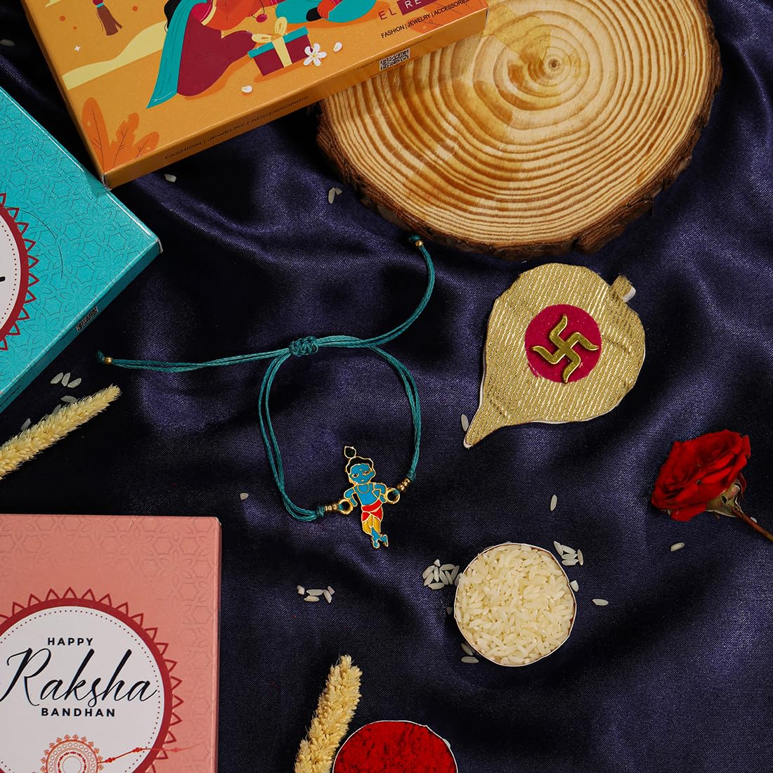 El Regalo Elegant Rakhi for Brother | Religious Lord Rakhis for Bhaiya/Nephew | Rakhi for Rakshabandhan | Fancy Rakhi for Bhai (Bal Krishna Rakhi)