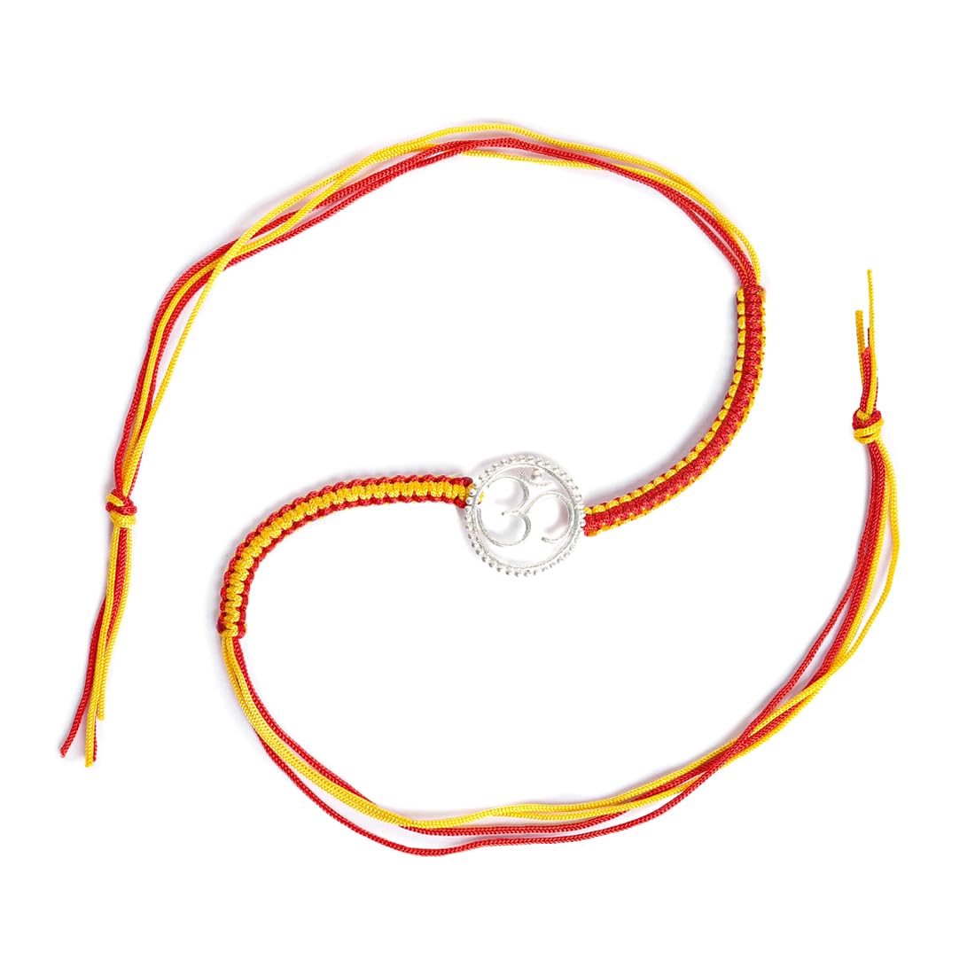 El Regalo 2PCs OM/Veera/Bhai Moli Thread Rakhi Set for Brother/Bhai/Bhaiya- Auspicious OM/Aum Mauli Rakhi with Roli Chawal, Rakhi Message Card in Rakhi Gift Box (OM & Veera Rakhi)