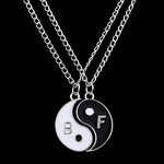 El Regalo 2 pack Yin Yang Couple Pendant Necklace Set with chain For Men and Women