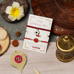 El Regalo Quirky 2PC Sports Rakhi for Kids | 2 Sport Balls Rakhis Combo Set for Brother/Niece/Nephew- Rakhi for Sports Lovers Bhai with Roli-Chawal, Message Card in Rakhi Gift Box (Option-5)