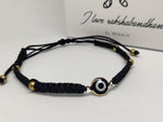 El Regalo Evil Eye Rakhi for Brother - Lucky Kabbalah Blue Turkish Evil Eye Rakhi for Bhaiya/Bhai/Brother/Nephew with shagun, Message Card in Rakhi Gift Box (Evil Eye Rakhi-Style 6)
