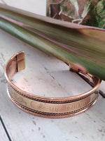 El Regalo "OM Namah Shivay Copper Healing Meditation Unisex Broad Bracelet/Kada for Men & Women | Healing Religious Copper Kada (OM Namah Shivay)