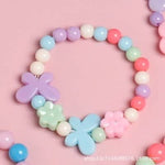 El Regalo 2 PCs Kids Girls Colorful Jewelry Sets - Kids Candy Color Beads Necklace & Bracelets Jewelry Sets for Girls & Toddlers (Colorful Butterfly Set)