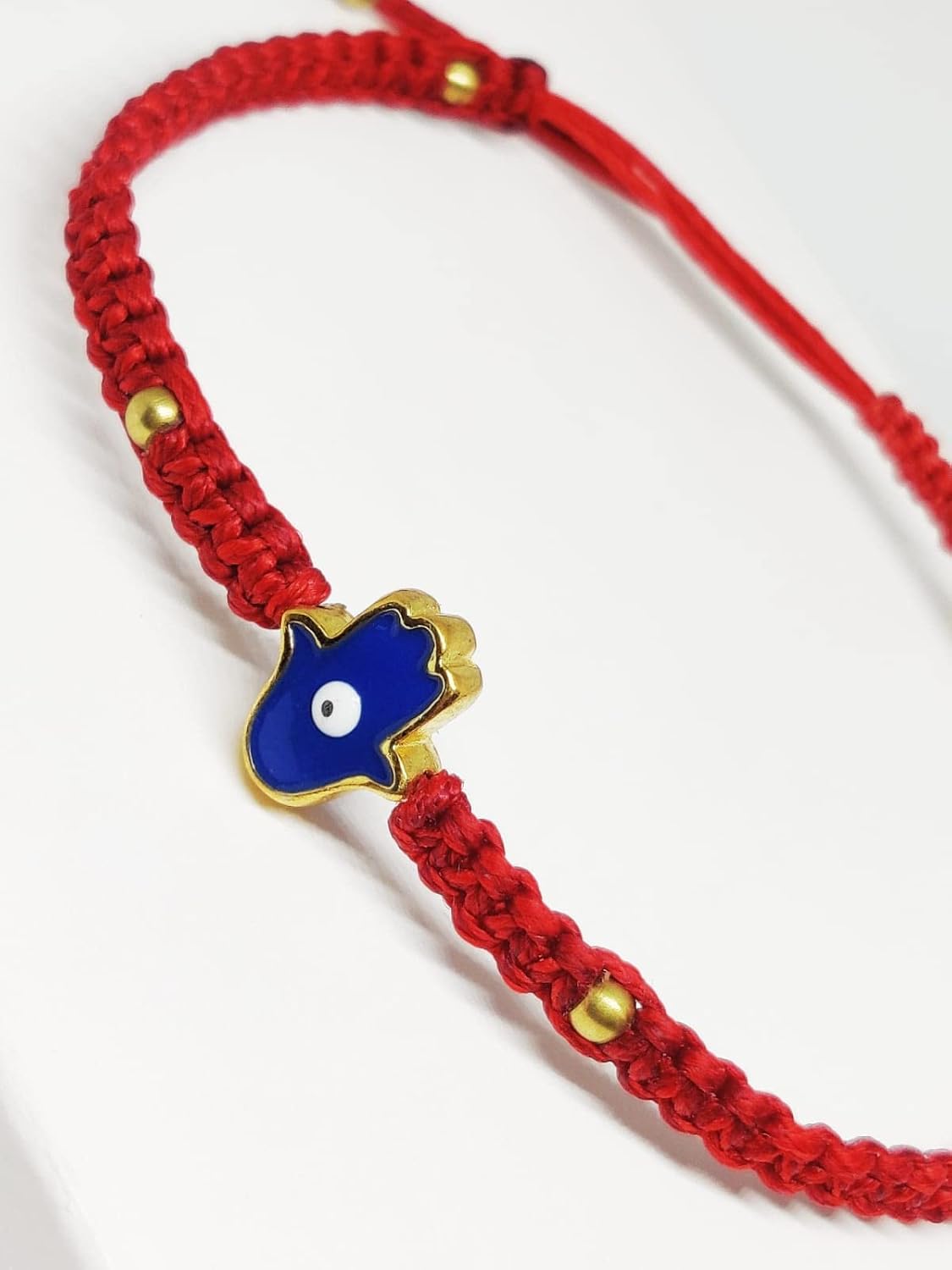 El Regalo Evil Eye Hamsa Hand Rakhi with shagun, Rakhi Message Card in a Rakhi Box for Brother- Enameled Hamsa Hand Rakhi for Brother/Bhai/Bhabhi/Bhaiya/Bhatija/Nephew