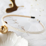 El Regalo 2 PCs Pearl Beads Hair Band Headband for Kids, Girls and women | Bridal Fancy Wedding Party Pearls Hairbands (Option- 4)