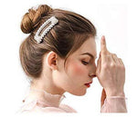 El Regalo 3 PCs Pearl Hairband & Pearl Hair Clips Combo | Decoration Hair Band Headband for Kids, Girls and women | Bridal Fancy Party Wedding Pearls Hairbands & Clips (Pearl Hairclips & Hairband-1)