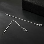 El Regalo Minimalist Threader Earrings for Women | Long Chain Drop Dangle Earrings | Elegant Pull Through Ear Thread Earrings | Sui Dhaga Tassel Threaders (Silver Drop Threader)