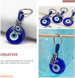 El Regalo 1 PC Cute Handmade Evil Eye KeyChain, Hanging Decor, Handcraft Keyring, Good Luck Keychain, Devil Blue Eyes Car Pendant Bag Charm (Owl Evil Eye)