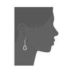 El Regalo Oxidized German Silver Bohemian Tibetan Stones Hook Earrings for Girls & women | Earrings for Women (Gray)