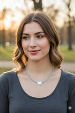 El Regalo Elegant Stainless Steel Pearl Choker Necklace for Girls/Women - Waterproof Classic Contemporary Chain with Center Statement Bead - Anti-Tarnish Modern Jewelry