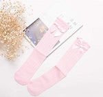 EL REGALO Girl's Knee Length Cotton Socks (EL REGALO_Light Pink)