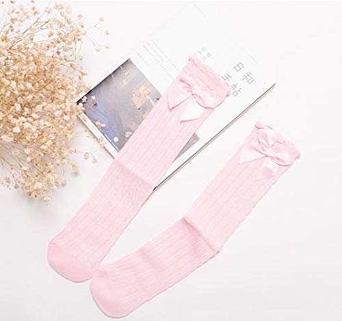EL REGALO Girl's Knee Length Cotton Socks (EL REGALO_Light Pink)
