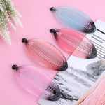 El Regalo 4 Pcs Fishtail Banana Hair Clips, Big Gradient colours French Banana Clip Hair Combs for Women Girls, Retro Plastic Fishtail Clip Comb Grips Clamp Hair Accessories